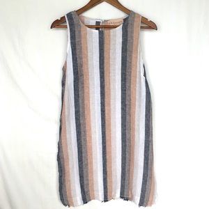 Philosophy Women’s Neutral Striped Tunic Shirt Dress Size Small